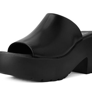 TUK Black Bubble Mules